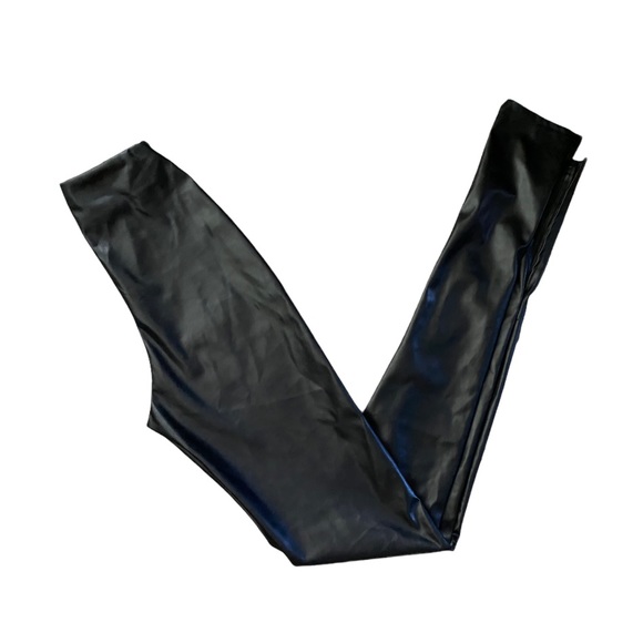 Faux Leather Split Hem Pants - Picture 5 of 7